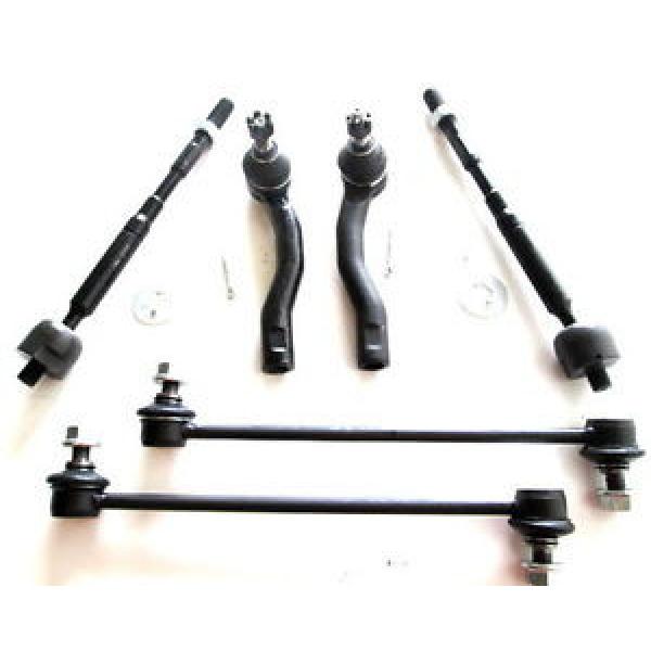 2003-2008 TOYOTA COROLLA TIE ROD END FRONT OUTER &amp; INNER SWAY BAR LINK KIT  6PCS #1 image