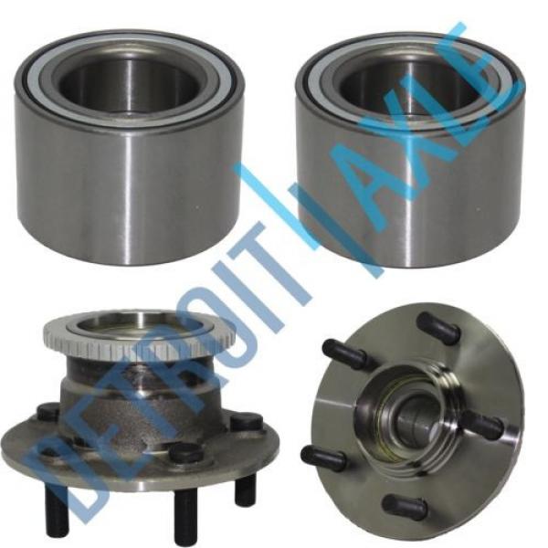 4 pc Set - 2 Rear Wheel Hub and Bearing Assembly w/ ABS + 2 Front Press Bearing #1 image