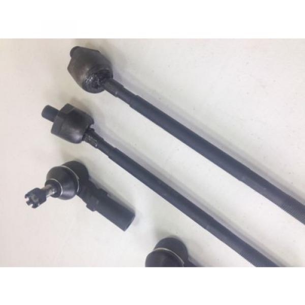 4 Piece Kit Includes Front Inner and Outer Tie Rod Ends  2 YEAR WARRANTY #4 image