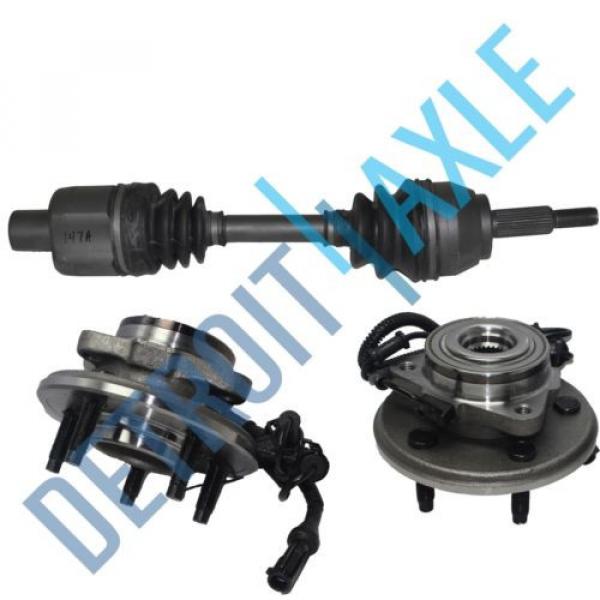 2 Front Wheel Hub and Bearing Assembly w/ ABS + Passenger Side CV Axle 4WD 4 Dr #1 image