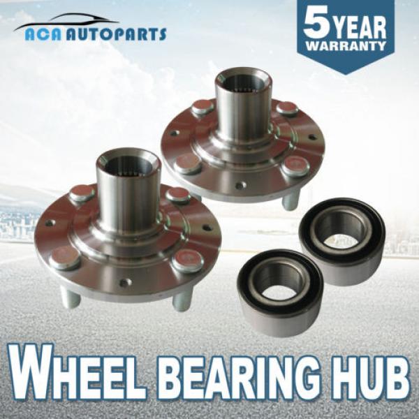 Pair Front Wheel Hub and Bearing Assembly W/O ABS Kit Honda Civic SI LX DEL SOL #1 image