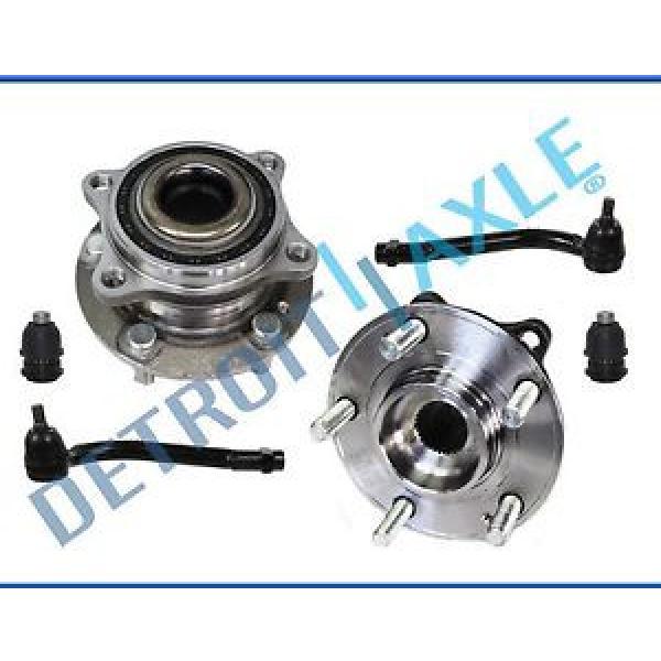 Pair Front Wheel Hub &amp; Bearing Assembly + Outer Tie Rods + Lower Ball Joint Set #1 image