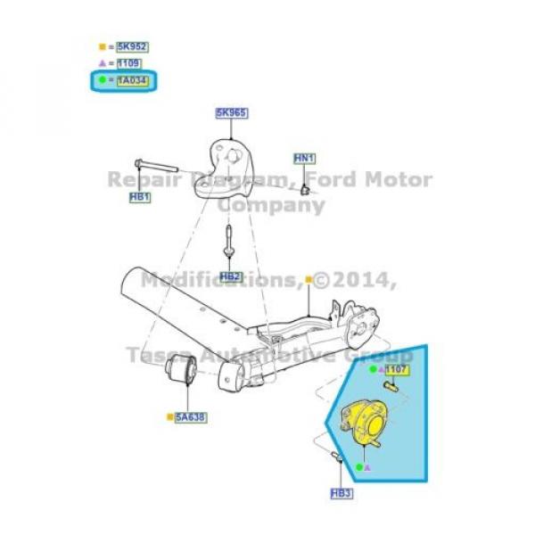 BRAND NEW OEM REAR WHEEL HUB &amp; BEARING ASSEMBLY 2013 FORD FIESTA #DCPZ-1104-A #1 image