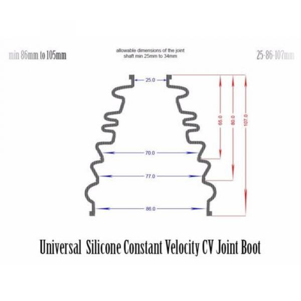 Universal High Quality Silicone Constant Velocity CV Joint Boot Drive Shaft sk02 #2 image