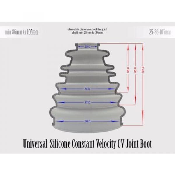 Universal High Quality Silicone Constant Velocity CV Joint Boot Drive Shaft sk02 #3 image