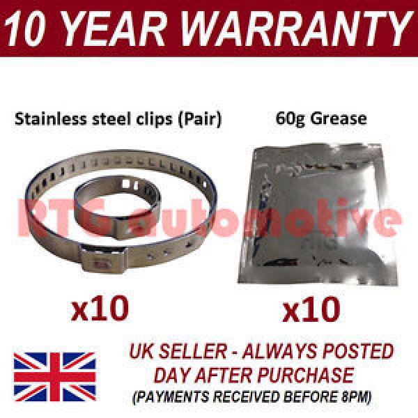 CV BOOT CLAMPS PAIR INNER &amp; OUTER x10 CV GREASE x10 GARAGE TRADE PACK KIT 2.10 #1 image