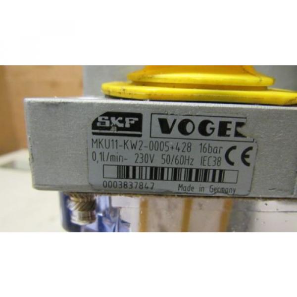 SKF VOGEL MKU11-KW2-0005+428 GREASE LUBE OIL LUBRICATION PUMP 230V .1L/MIN 16BAR #5 image