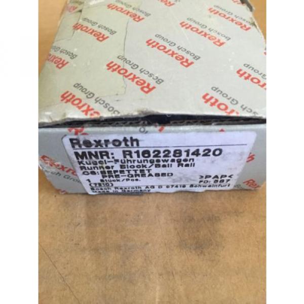 NEW REXROTH BOSCH GROUP R162281420 BLOCK LINEAR BALL BEARING #2 image