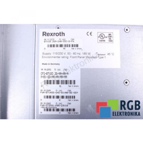 BTV20.3SA-24B-55C-D-FW FWA-BTV*55-GH0-01V00-DE-OEM REXROTH 12M WARRANTY ID35819 #5 image