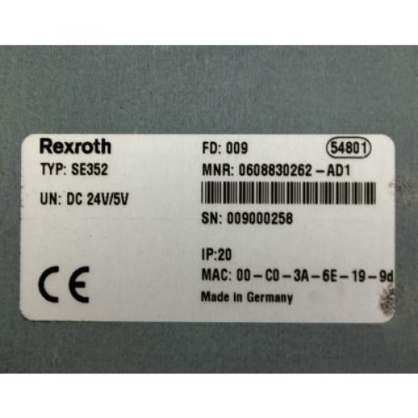 Rexroth SE352 0608830262-AD1 Control Unit #2 image