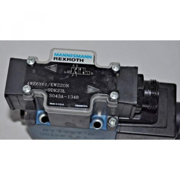 Mannesmann Rexroth 4WE6Y61 EW220N Hydraulic Directional Valve 9DK23L S043A-1348 #2 image