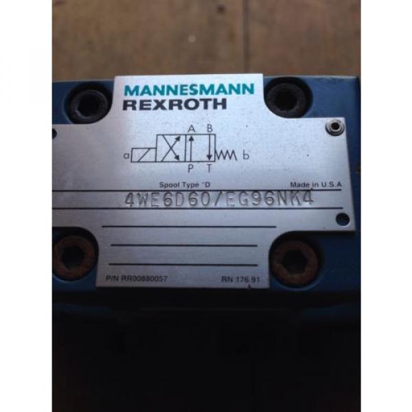 NEW MANNESMANN REXROTH 4WEH16D6X/6EG96NS2K4/D1 DIRECTIONAL VALVE 4WEH16D636EG96N #2 image