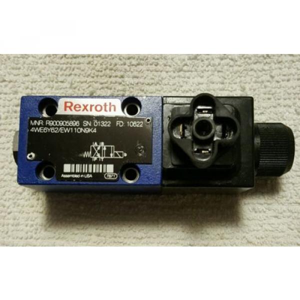 REXROTH Directional Control Valve R900905896 4WE6Y62/EW110N9K4 Used Ex. Cond. #1 image