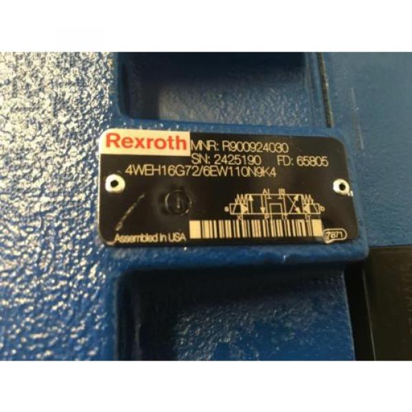 REXROTH DIRECTIONAL VALVE 4WEH16G72/6EW110N9K4-R900924030-NEW #2 image