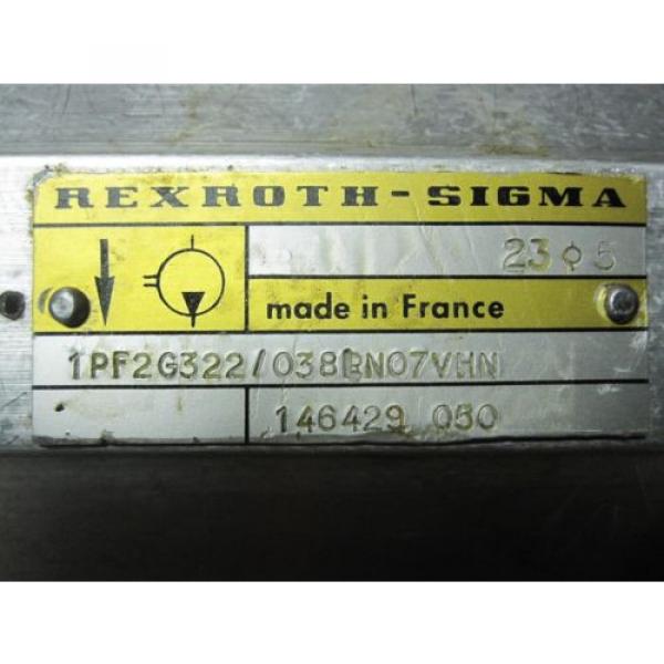 NEW REXROTH SIGMA GEAR # 1PF2G322/038LN07VHN Pump #2 image